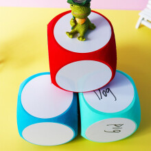 Dry Erase Dice, 4x4Inch Multipurpose Colorful Write On Wipe Off Dry Erase Blocks Red