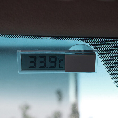 Mini Car Clock Car Dashboard Clock Vehicle Electronic Digital Thermometer/ Clock B 2