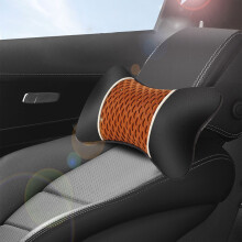 Car Neck Pillow Set Auto Cushion Pain Relief Traveling Camping Accessory Black and red