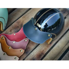 Retro Helmets Brim 3 Pin Helmets Visors Removable Rain Cap Brim for Motorbike Dark brown
