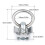 L-Track Stud Fitting Tie Down Anchors Quick Hook Spring Bolt With Round Ring 10PCS 3