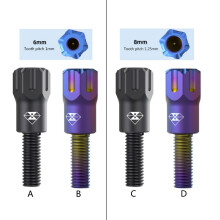 Handlebar Fork Stem Riser 8mm Screws for Motorcycle Bicycle Height Extender Black M8 to 6