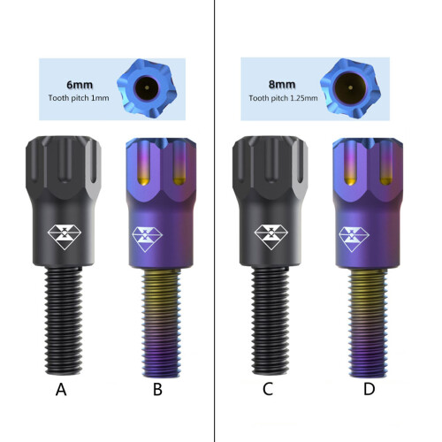 Handlebar Fork Stem Riser 8mm Screws for Motorcycle Bicycle Height Extender Black M8 to 6
