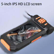 Portable Inspection Camera Automotive Endoscope HD808 8mm Diameter 5 inch 10m Dual lens