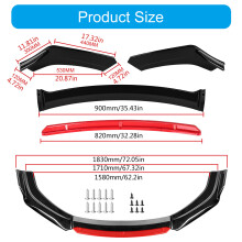 Front Bumper Extension Lip Separator Spoiler Diffuser for Enhancing Appearance Blue