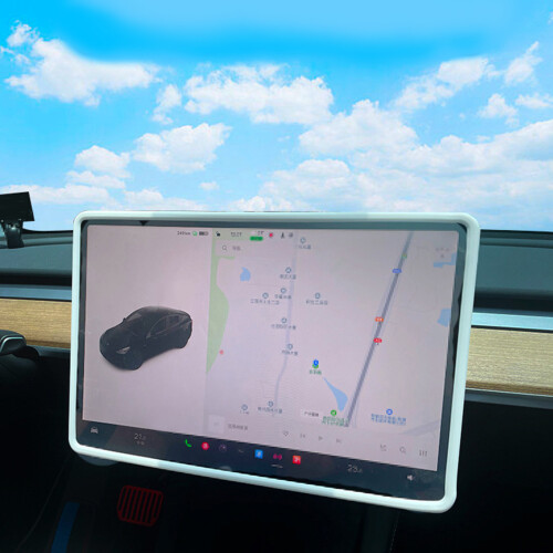 Car Navigation for Touch Screen Frame Cover Screen Protector for Car 3/Y Gray 2