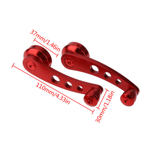 2x Universal Window Handle Winder Riser Replace Winder Crank Window Glass Closer Black