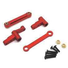Steering Cup Swing Arm Set Shock Tower Bracket Body Pillars for MJX 1/14 14209 14210 RC Car Upgrade Parts Red