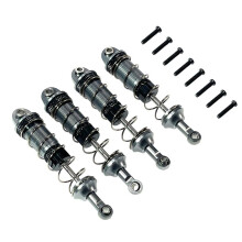 4 Amortiguadores de Aceite Delanteros y Traseros de Aleación para MJX 16207 16208 16209 16210 H16 H16BM 1/16 RC Car Upgrades Parts Titanium