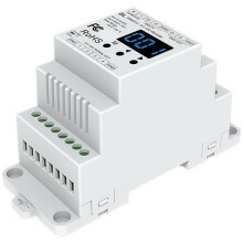 DL DIN Rail 4 Channels DMX512 to 1-10V/0-10V Converter Digital 4CH for DMX Signal Decoder 12V-24V 0-10V LED Dimmer