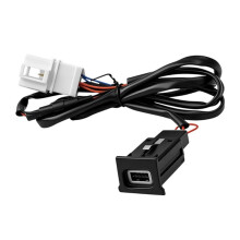 Auto Snelladen Poort Adapterkabel 80 cm voor 2011-2015 Telefoonstopcontact Voeding QC3.0 Auto Oplader USB Socket