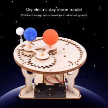 3D Wood Puzzles Engraving DIY Safe Assembly Constructor Kits Toy Sun Earth Moon Place
