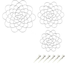 3pcs Floral Arrangement Holder Set: Easy-to-Use Metal Floral Arrangement Holders, for Vase Arrangements (4,5,6 Inch)