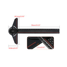 Construction Ruler T Type Ruler Woodworking Scribing Square Ruler Gauge C