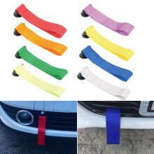 Towing Rope Racing Car Universal Tow Eye Strap Tow Strap Bumper Trailer Tow Rice white
