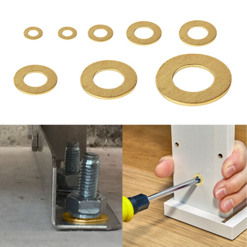 M2M2.5M3M4M5M6M8M10 Solid Brass Copper Flat Washer Plain Brass Gaskets 1