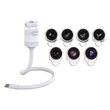 Projetor Galáxia 7 em 1 Luz Noturna HD Lâmpada Atmosfera Estrelada Romântica 360 Flexível para Presente