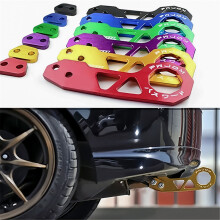 Strong Convenient Tow Strap with Aluminum Hook for Private Car Owners & Mechanic Silver