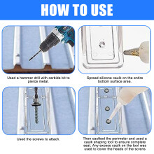 Snow Retention Guard With Sealing Gasket & Installation Screws For Metal Roofing Black