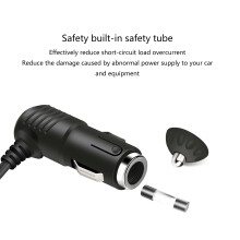 120W Lighter Power Plug Splitter USB Charging Extension Cord Y
