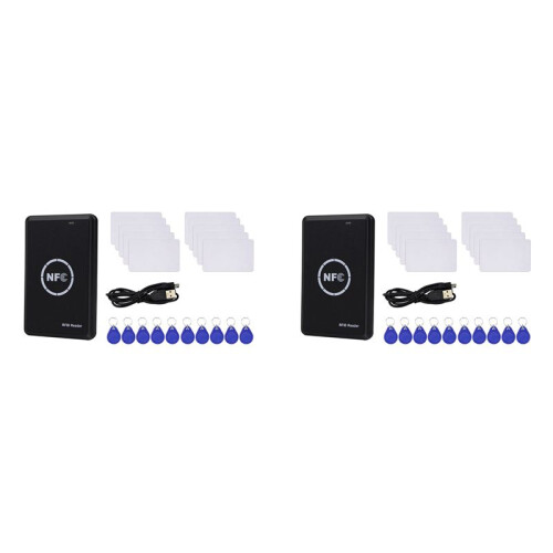 2X RFID Lesegerät Schreiber Duplikator, NFC Lesegerät,  Karten Programmer, Access Karten Decoder, Beschreibbare T5577 UID Fobs Karten