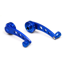 2 pcs Car Wagon Door Window Crank Handle Winder Riser Universal Aluminum Alloy Black