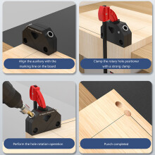 Punch Locator Oblique Hole Drilling Guide Punch Tool Pocket Tools Two sets of 8.0 diam