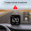 Head-Up Display GPS Car Electronics Smart-Gauge Driving Speedometer Alarm System White 5