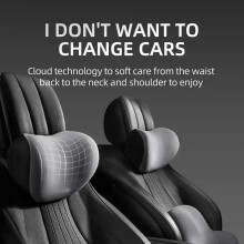 Car Neck Cushion Memory Foam Protective Lumbar Back Support Black headrest and l