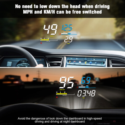 Professional Car Speedometer Tachometer Head Up Display Windshield Projector