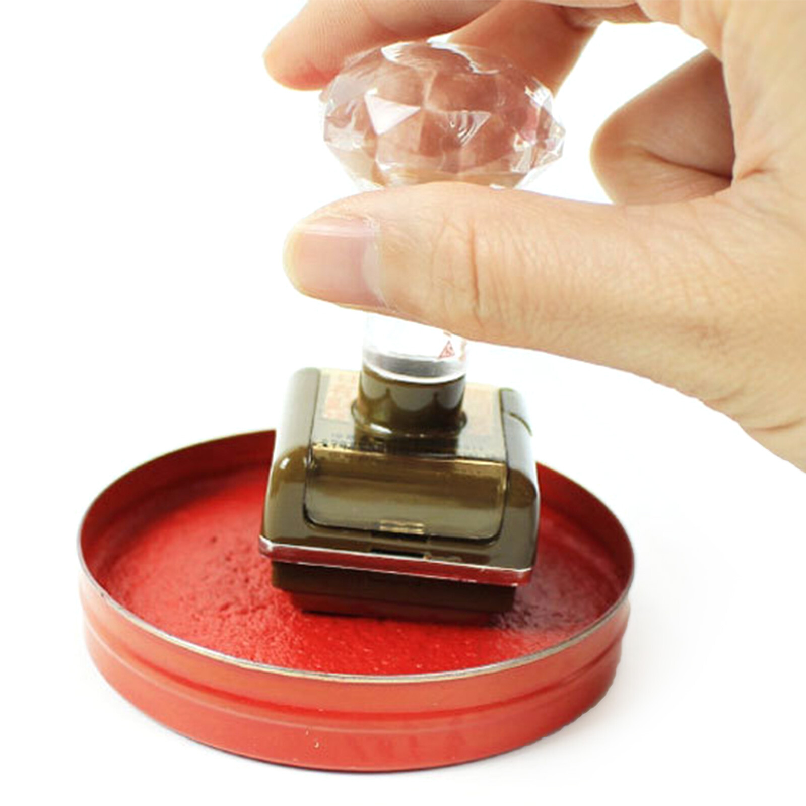 Red Pad Red Thumbprint Ink Pad for Office Signing Contract/File ...