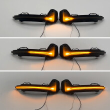 2x LED Dynamic Turn Signal Flasher Flowing Water Yellow flowing water + dynamic blue