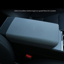 Interior Console Armrest TPE Cover Protective TPE Armrest Cover for Vehicles Black
