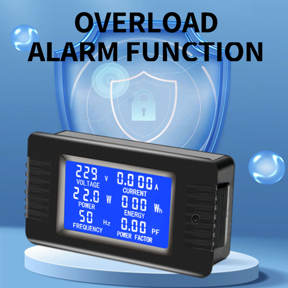 Current Meter Gauge 80-260V Lcd Display Multimeter Voltmeter Ammeter 10A 7754005074902