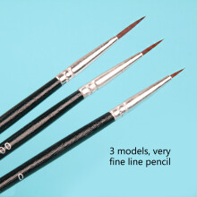 30 Pcs/Set Tiny Detail Paint Brushes #0 #00 #000 Fine Paint Brush for Black Blue Red