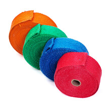 Motorcycle Car Exhaust Wrap Muffler Thermal Tape Heat Shields Insulation System Red 25mm