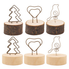 Pack of 10 Exquisite Photo Stand Memo Clip Stand for Wedding Restaurant Banquet Love/Hemu