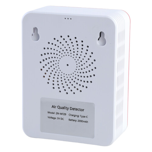Air Quality Detectors Air Quality Pollution Testing Meter USB Rechargeable Black and red