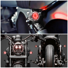 Retro LED Turn Lamps LED Motorcycle Blinkers Motorcycle Modification Electroplated silver