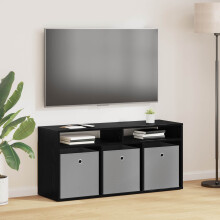 vidaXL Lowboard with Drawer Black Oak 102 x 32 x 48.5 cm
