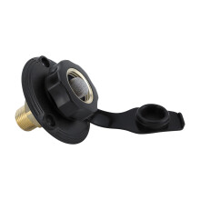 Water Inlet 3/4NH Female to 1/2 NPT Male Flange Lead Free Brass for Motorhome Black C