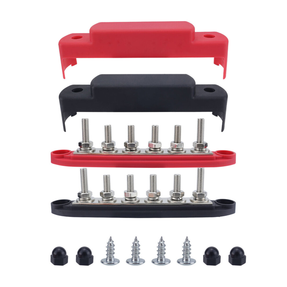 Terminal Busbar Wiring Stud Battery Junction Block Power Distribution With Terminals Red 7754005070065