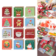 Holiday Cards with Envelope and Seal Sticker, New Year Card for Friend Family Type A 01