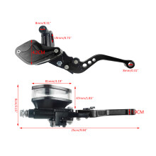 22mm 7/8 Hhydraulic Clutch Handle Brake Pump Masters Cylinder Lever Motorbike Gold