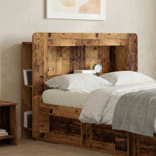 vidaXL Headboard Cabinet with Storage Old Wood Engineered Wood
