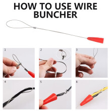 Cable Routing Helper Spring Loaded Wire Strap Round Head Threading Device 15 meters