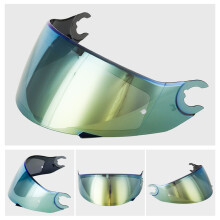 Durable Motorcycle Visor Crisp Visibility Clear Helmet Shield PC Shield Lens Gold flakes