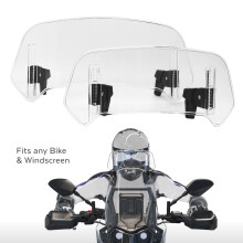 Windshield Extension with Adjustable Spoiler Easy Installs Motorcycle Windshield large