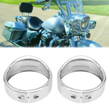 Motorcycle 4.5'' 7'' Headlamp Headlight Trim Rings Universally for Black 7 inches 1 piece