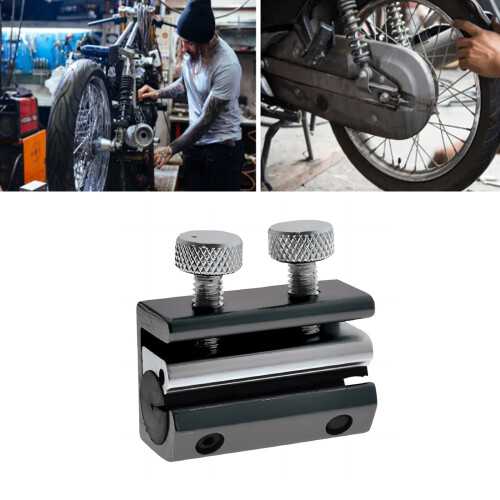 Motorcycle Double Cable Oiler Luber Lubricator Tool Aluminium for Scooters Black silver 2